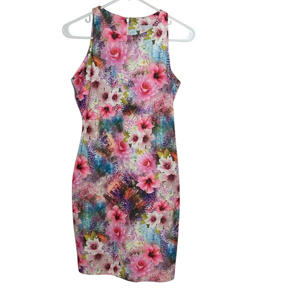 Floral Sleeveless Stretch Dress Sz XS - Picture 1 of 9